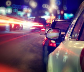 city ​​car traffic jams night lights